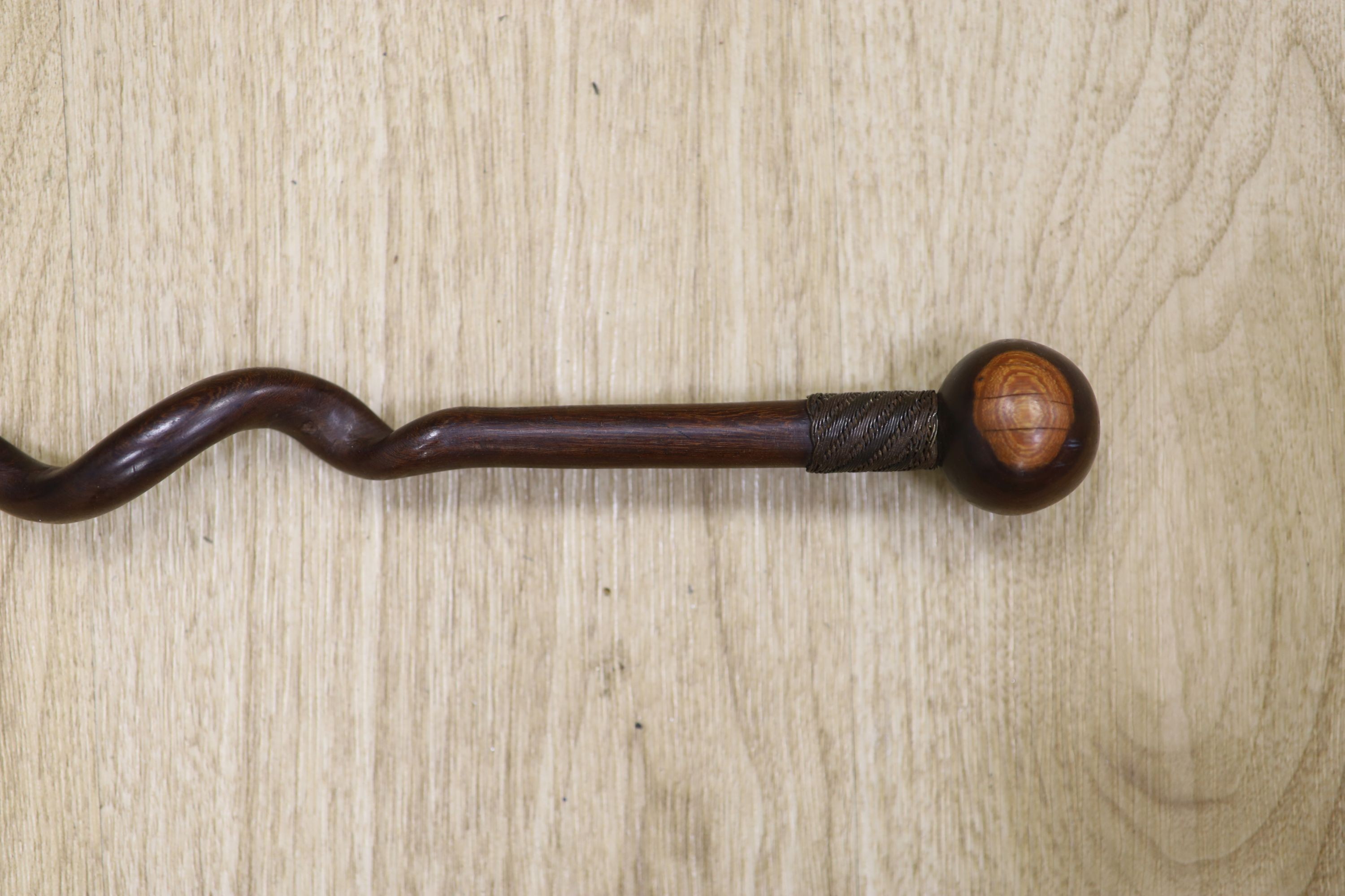 A 19th century Zulu walking stick (old repair)